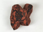 Japanese Rubber Stamp Man Holding Gunbai Vtg Sponge Base Stationary HS277