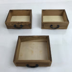 Japanese Rustic Wood Tansu Storage Chest Vtg Haribako Trinket Box 3 Drawer T393