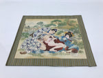 Japanese Shunga Art Vtg Handpainted Silk Garden Outside Summer FL506