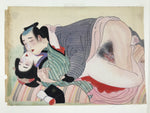 Japanese Shunga Art Vtg Handpainted Toyokuni III Hiroshige Utagawa FL496