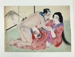 Japanese Shunga Art Vtg Handpainted Toyokuni III Hiroshige Utagawa FL498