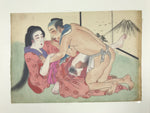 Japanese Shunga Art Vtg Handpainted Toyokuni III Hiroshige Utagawa FL498