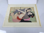 Japanese Shunga Erotic Art Vtg Hand-painted Toyokuni III Hiroshige Utagawa FL497