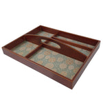 Japanese Shunkei Nuri Lacquered Wooden Stationery Organizer Tray Fabric LWB172