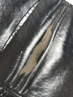 Japanese Silk Fabric Wallet Vtg Gamaguchi Clasp Pleather Floral Blue Brown KB86