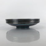 Japanese Smoked Silver Brass Metal Drink Saucer Vtg Chataku Coaster 4pc L240