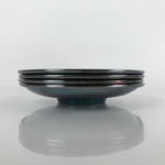 Japanese Smoked Silver Brass Metal Drink Saucer Vtg Chataku Coaster 4pc L240