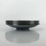 Japanese Smoked Silver Brass Metal Drink Saucer Vtg Chataku Coaster 4pc L240