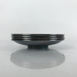 Japanese Smoked Silver Brass Metal Drink Saucer Vtg Chataku Coaster 4pc L240