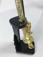 Japanese Sword Bow Arrow Hamayumi Display Stand Vtg Boys Day New Year ID651