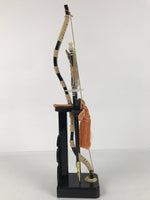 Japanese Sword Bow Arrow Hamayumi Display Stand Vtg Boys Day New Year ID651