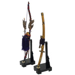 Japanese Sword Bow Arrow Hamayumi Display Stand Vtg Boys Day New Year ID652