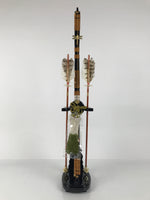 Japanese Sword Bow Arrow Hamayumi Display Stand Vtg Boys Day New Year ID653