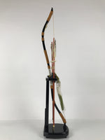 Japanese Sword Bow Arrow Hamayumi Display Stand Vtg Boys Day New Year ID653