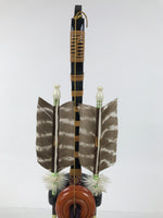 Japanese Sword Bow Arrow Hamayumi Display Stand Vtg Boys Day New Year ID655