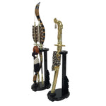 Japanese Sword Bow Arrow Hamayumi Display Stand Vtg Boys Day New Year ID655