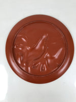 Japanese Tokoname Ware Ceramic Decorative Plate Brown Zodiac Chicken Lucky PX799