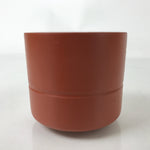 Japanese Tokoname Ware Ceramic Teacup Vtg Pottery Yunomi Brown Bamboo TC537