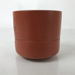 Japanese Tokoname Ware Ceramic Teacup Vtg Pottery Yunomi Brown Bamboo TC542