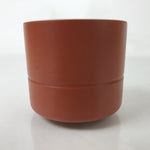 Japanese Tokoname Ware Ceramic Teacup Vtg Pottery Yunomi Brown Bamboo TC542