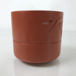 Japanese Tokoname Ware Ceramic Teacup Vtg Pottery Yunomi Brown Bamboo TC543