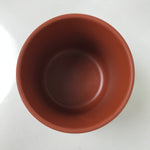 Japanese Tokoname Ware Ceramic Teacup Vtg Pottery Yunomi Brown Bamboo TC543