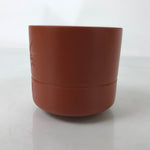 Japanese Tokoname Ware Ceramic Teacup Vtg Pottery Yunomi Brown Bamboo TC544