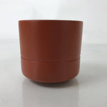 Japanese Tokoname Ware Ceramic Teacup Vtg Pottery Yunomi Brown Bamboo TC544