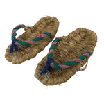 Japanese Traditional Footwear Warazori Rice Straw Sandals Vtg Woven Waraji JK869