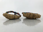Japanese Traditional Footwear Warazori Rice Straw Sandals Vtg Woven Waraji JK870