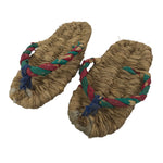 Japanese Traditional Footwear Warazori Rice Straw Sandals Vtg Woven Waraji JK870