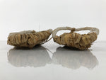 Japanese Traditional Footwear Warazori Rice Straw Sandals Vtg Woven Waraji JK921
