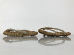 Japanese Traditional Footwear Warazori Rice Straw Sandals Vtg Woven Waraji JK921