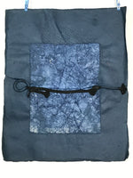 Japanese Traditional Handmade Washi Paper Display Art Vtg Rope Knot Blue FL291