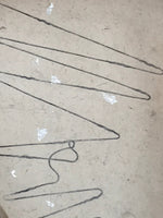 Japanese Traditional Handmade Washi Paper Display Art Vtg Rope Noose Beige FL290