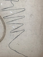 Japanese Traditional Handmade Washi Paper Display Art Vtg Rope Noose Beige FL290