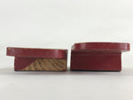 Japanese Traditonal Sandals Geta Wooden Lacquered Clogs Red Pink Flower JK504