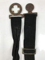 Japanese WWII Firefighter Casual Uniform Belt Vtg Fire Brigade Metal Crest MK20