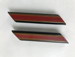 Japanese Wakasa Nuri Lacquered Wooden Chopstick Rest 5 Pcs Vtg Black Red LWB110