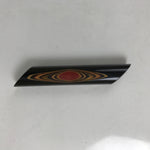 Japanese Wakasa Nuri Lacquered Wooden Chopstick Rest 5 Pcs Vtg Black Red LWB110