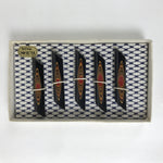 Japanese Wakasa Nuri Lacquered Wooden Chopstick Rest 5 Pcs Vtg Black Red LWB110