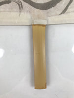 Japanese Washi Paper Fan Sesson Uchiwa Vtg Bamboo Frame Daruma Daishi U130