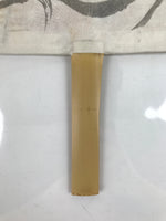 Japanese Washi Paper Fan Sesson Uchiwa Vtg Bamboo Frame Daruma Daishi U133