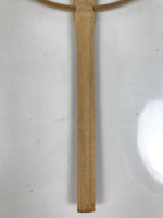 Japanese Washi Paper Fan Uchiwa Bamboo Frame Vtg Camellia Tsubaki Red U189