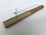 Japanese Washi Paper Folding Fan Sensu Vtg Gold Freckles Calligraphy Black 4D998
