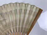 Japanese Washi Paper Folding Fan Sensu Vtg Happiness Long Life Calligraphy 4D999