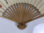 Japanese Washi Paper Folding Fan Sensu Vtg Happiness Long Life Calligraphy 4D999