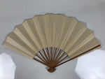Japanese Washi Paper Folding Fan Vtg Calligraphy Sensu Bamboo Frame Black 4D989