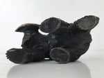 Japanese Wood Carved Ainu Bear Statue Vtg Sculpture Hokkaido Brown Stand AB115