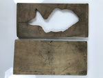 Japanese Wood Carved Kashigata Cake Mold Vtg Sweet Wagashi Tai Madai Fish Kg808